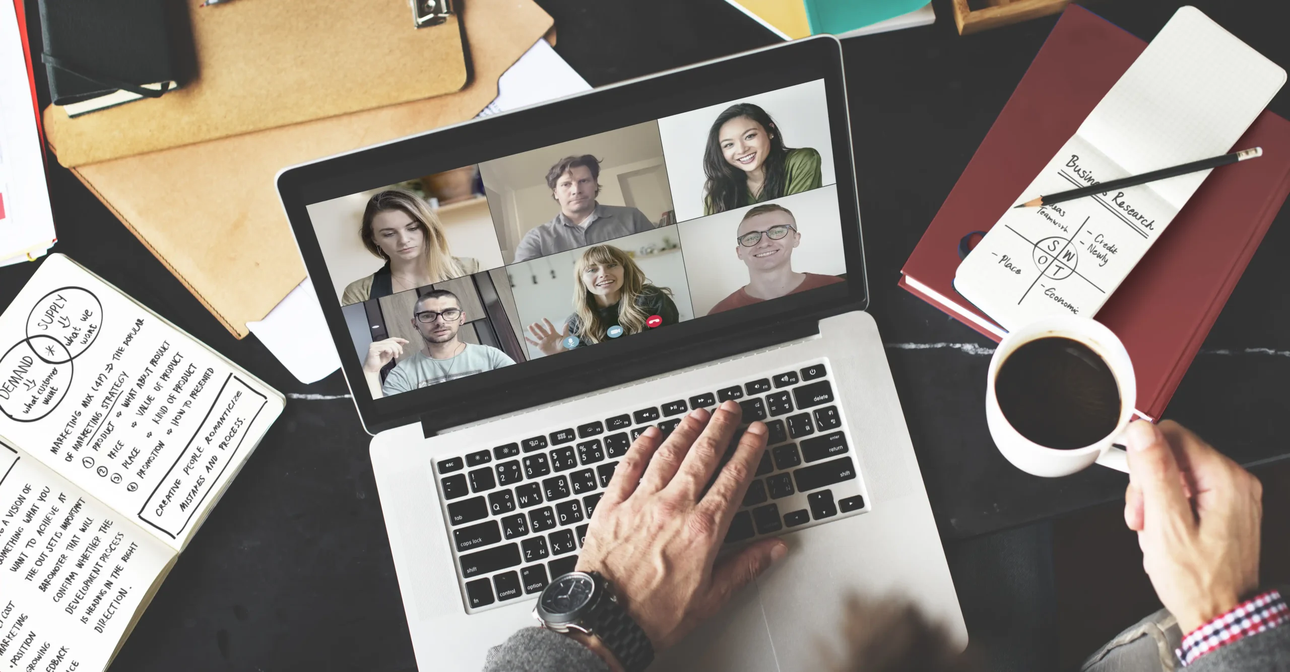 Strategy call via video conference